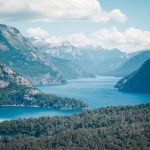 Patagonia Landscape - a large body of water surrounded by mountains