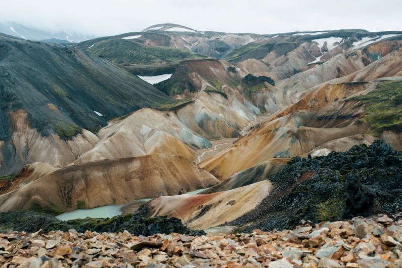 Iceland Nature - aerial photography of mountain at daytime