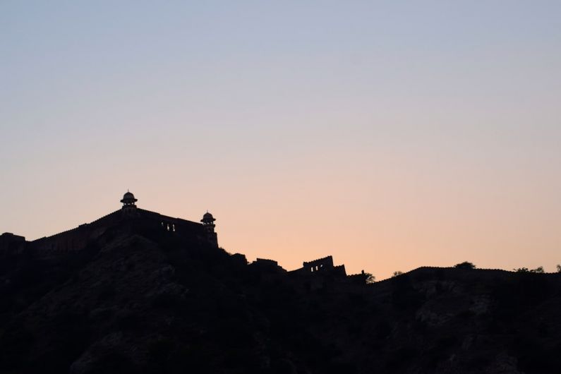 Rajasthan Forts - a building on top of a hill